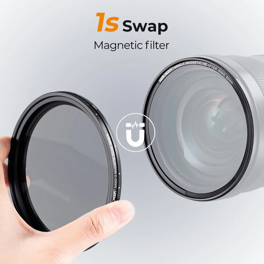 K&F Concept 52mm Nano X-Pro Magnetic ND2-32 (1-5 Stop) Variable Neutral Density Filter - Image 3
