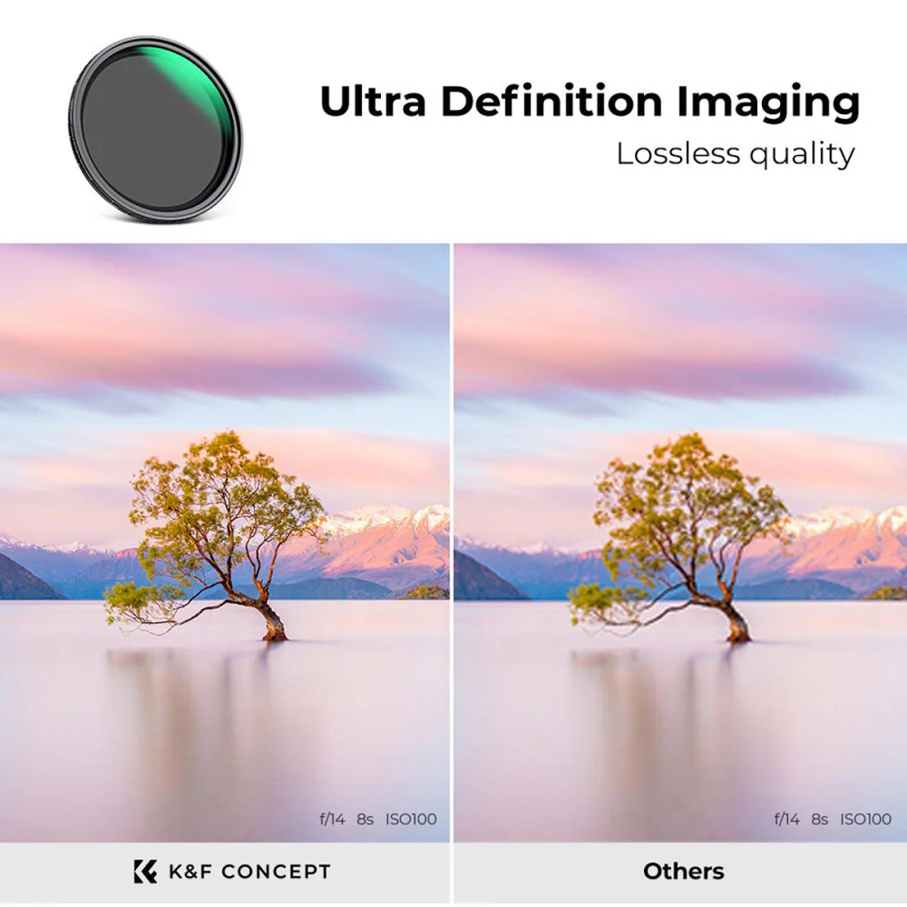 K&F Concept 52mm Nano X-Pro Magnetic ND2-32 (1-5 Stop) Variable Neutral Density Filter - Image 6