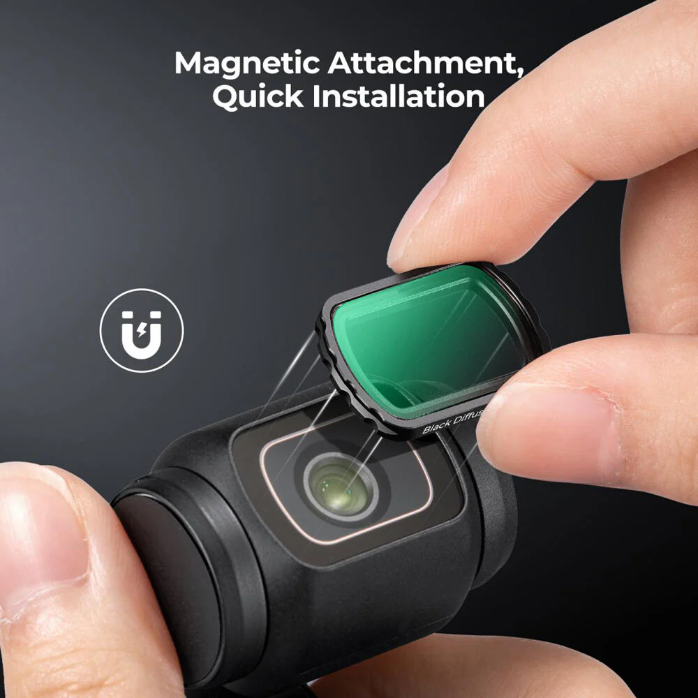 K&F Concept Nano-X Series 1/4 Black Diffusion Filter with Green Coating for DJI Osmo Pocket 3 - Image 3