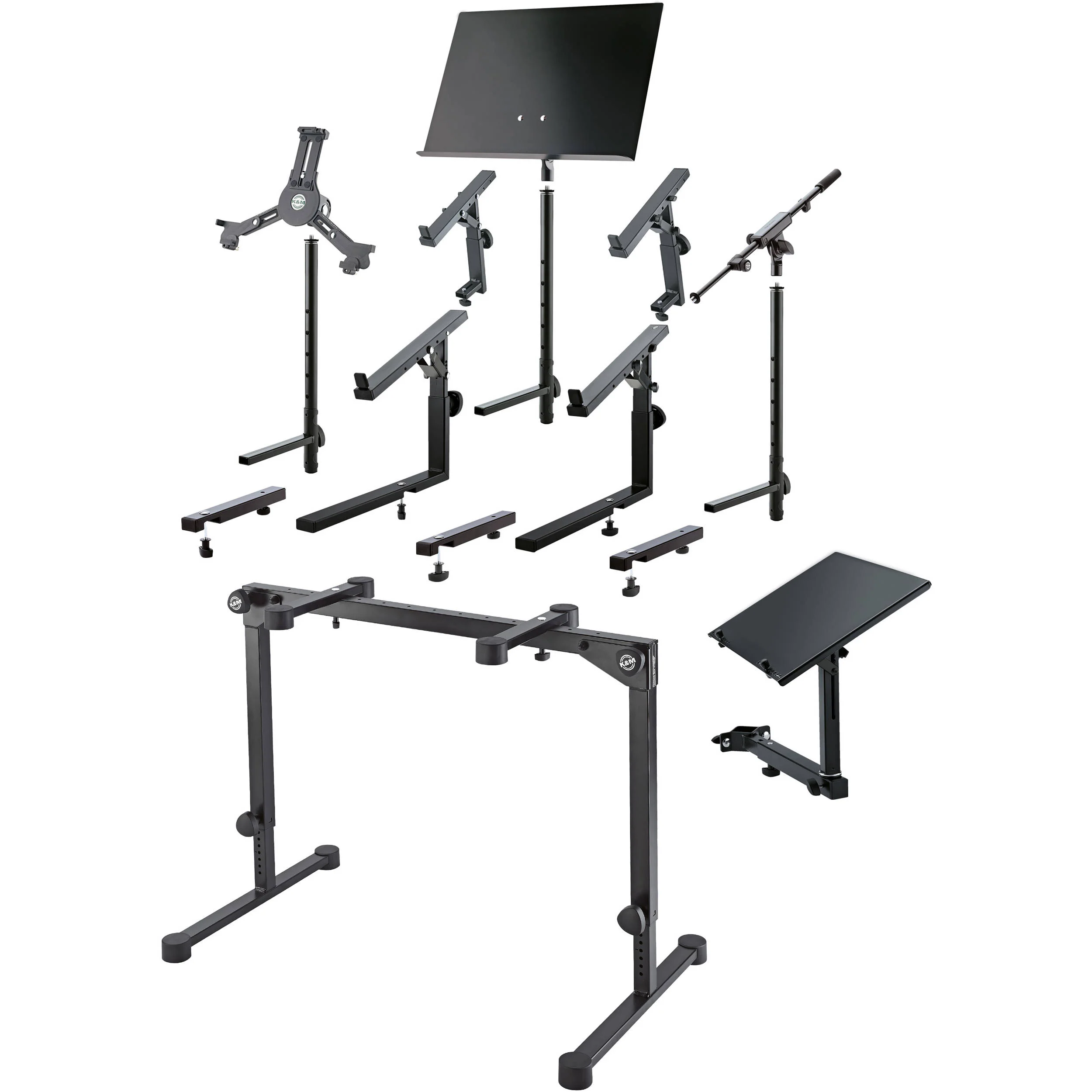 K&M 18820 Omega Pro Table-Style Keyboard Stand with Foldable Legs (Black) - Image 6