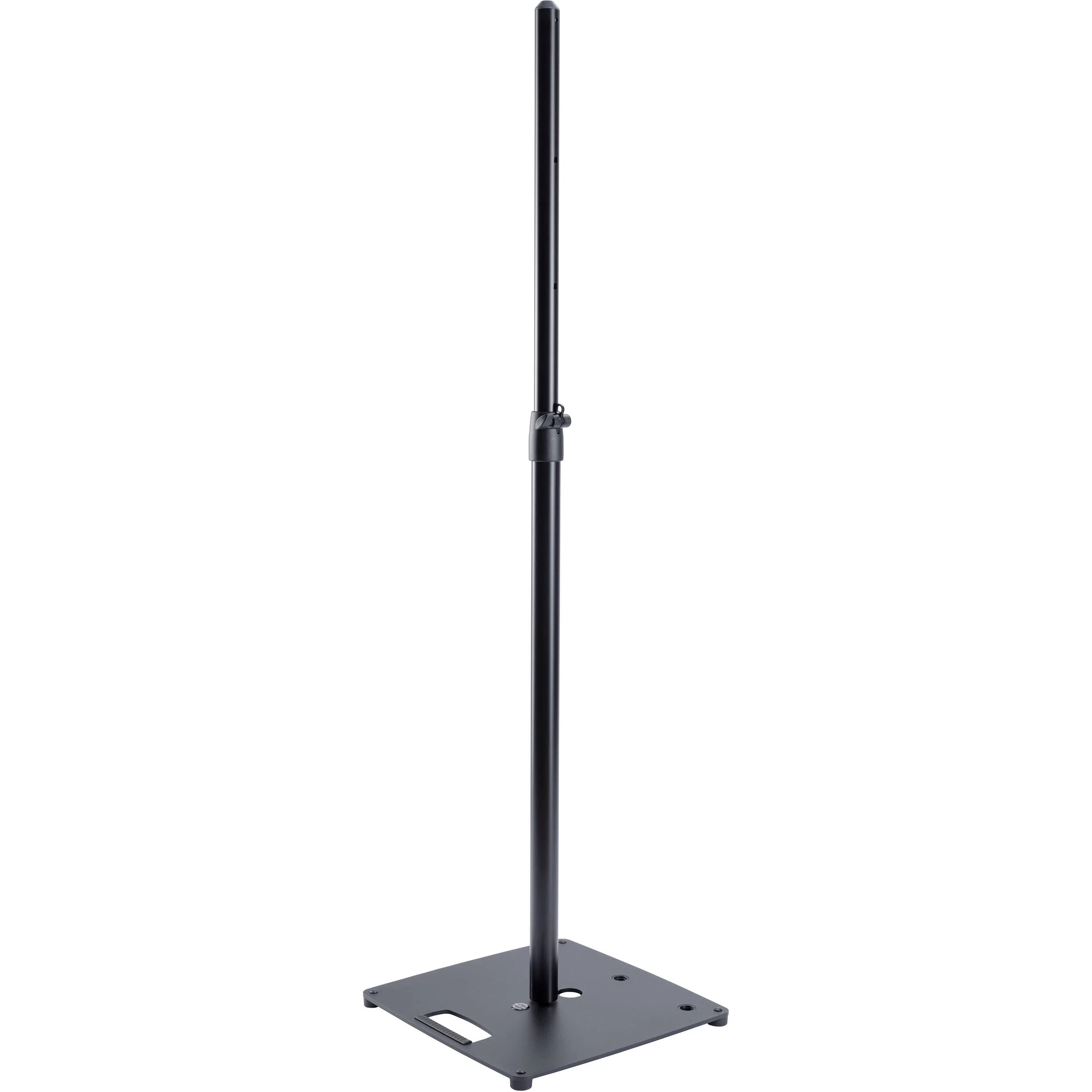 K&M Speaker Stand with Center, Edge, and Corner Mounting (15.98 x 15.98" Base, Black)