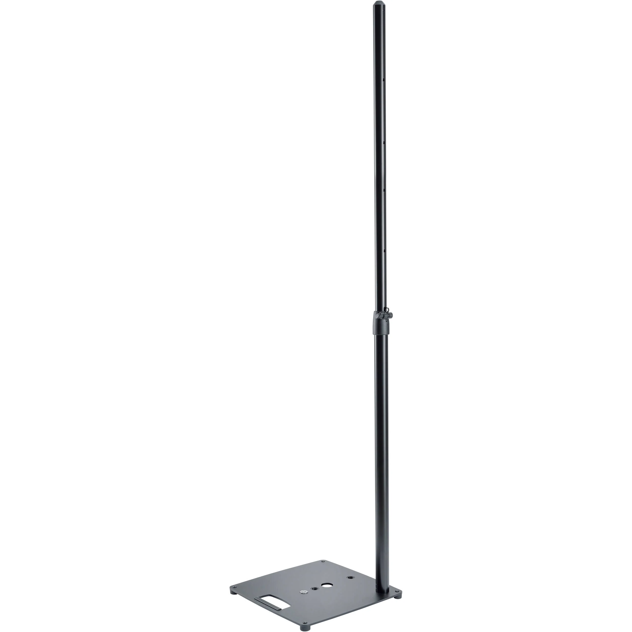 K&M Speaker Stand with Center, Edge, and Corner Mounting (15.98 x 15.98" Base, Black) - Image 2