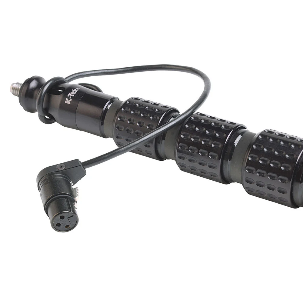 K-Tek KP20TA Mighty Boom 6-Section Graphite Boompole with Coiled Cable & Transmitter Adapter (20.3') - Image 3