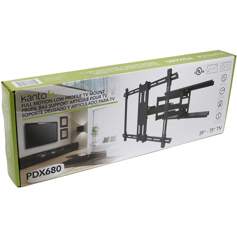Kanto Living PDX680 Full-Motion Wall Mount for 39 to 75" Displays (Black) - Image 14