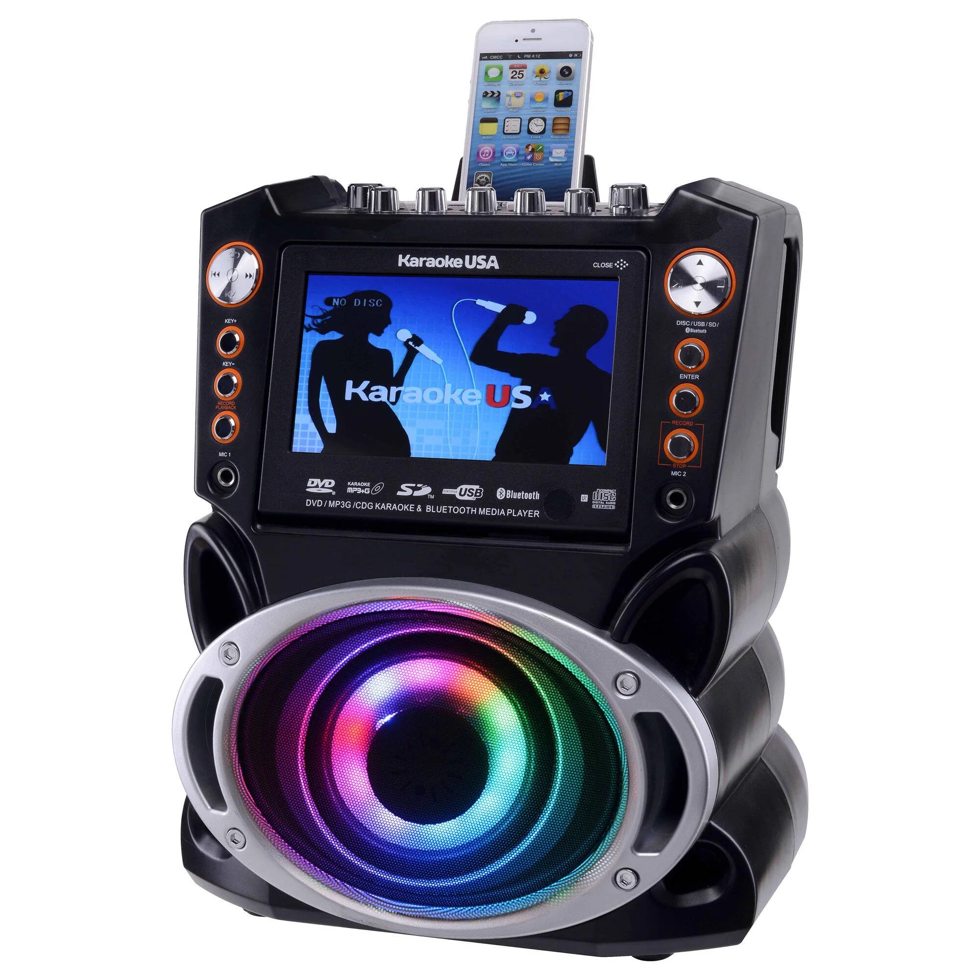Karaoke USA GF946 DVD, CD+G, MP3+G Karaoke System with 7" Screen, Bluetooth, and HDMI - Image 6