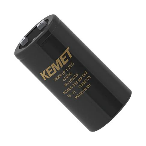 Kemet ALS40A473DF025 Electrolytic Capacitor 47000 µF 25 V ALS40 Series 6000 Hours @ 105°C ± 20% Screw