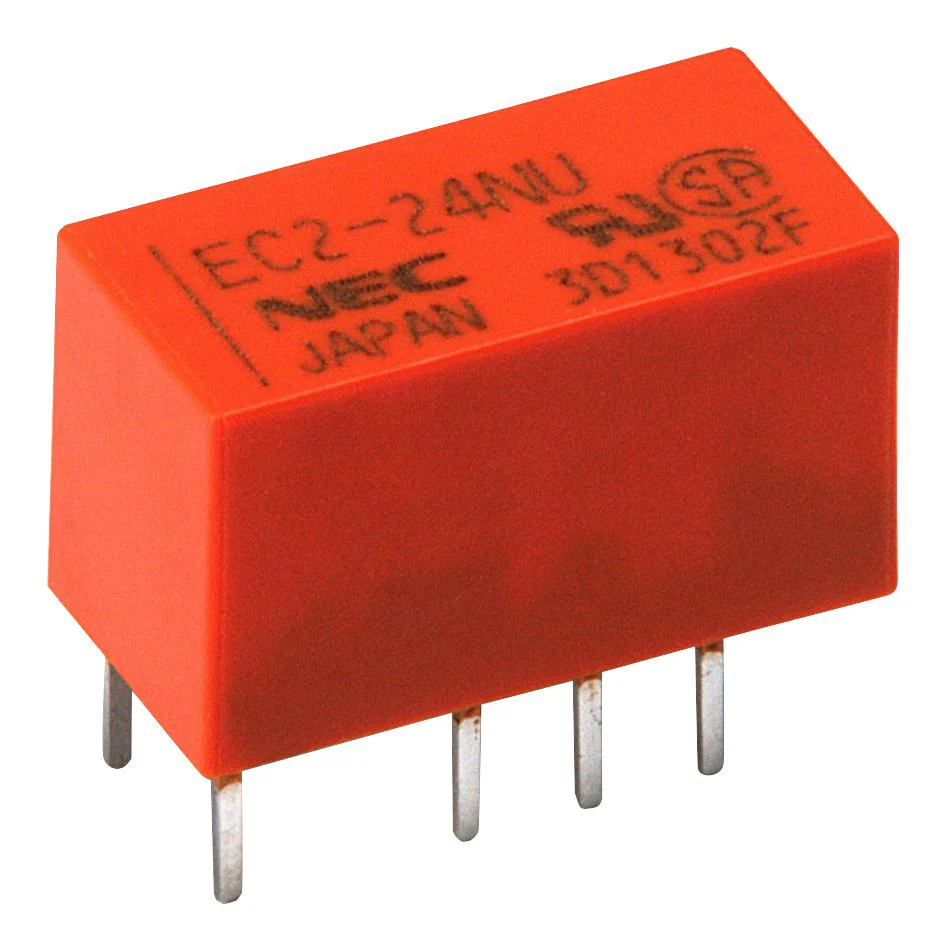 Kemet EC2-12TNU EC2-12TNU Signal Relay 12 VDC Dpdt 2 A EC2 & EE2 Series Through Hole Latching Dual Coil
