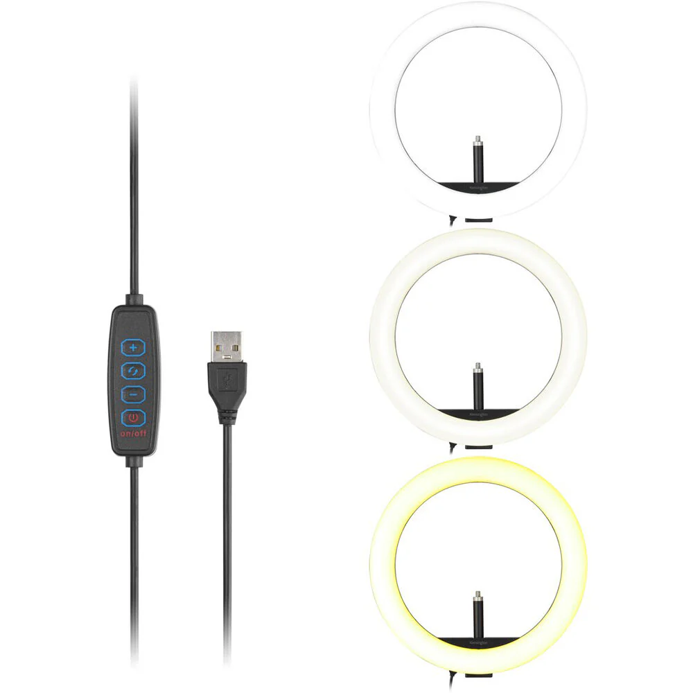 Kensington L1000 Bi-Color Ring Light with Webcam Mount - Image 4