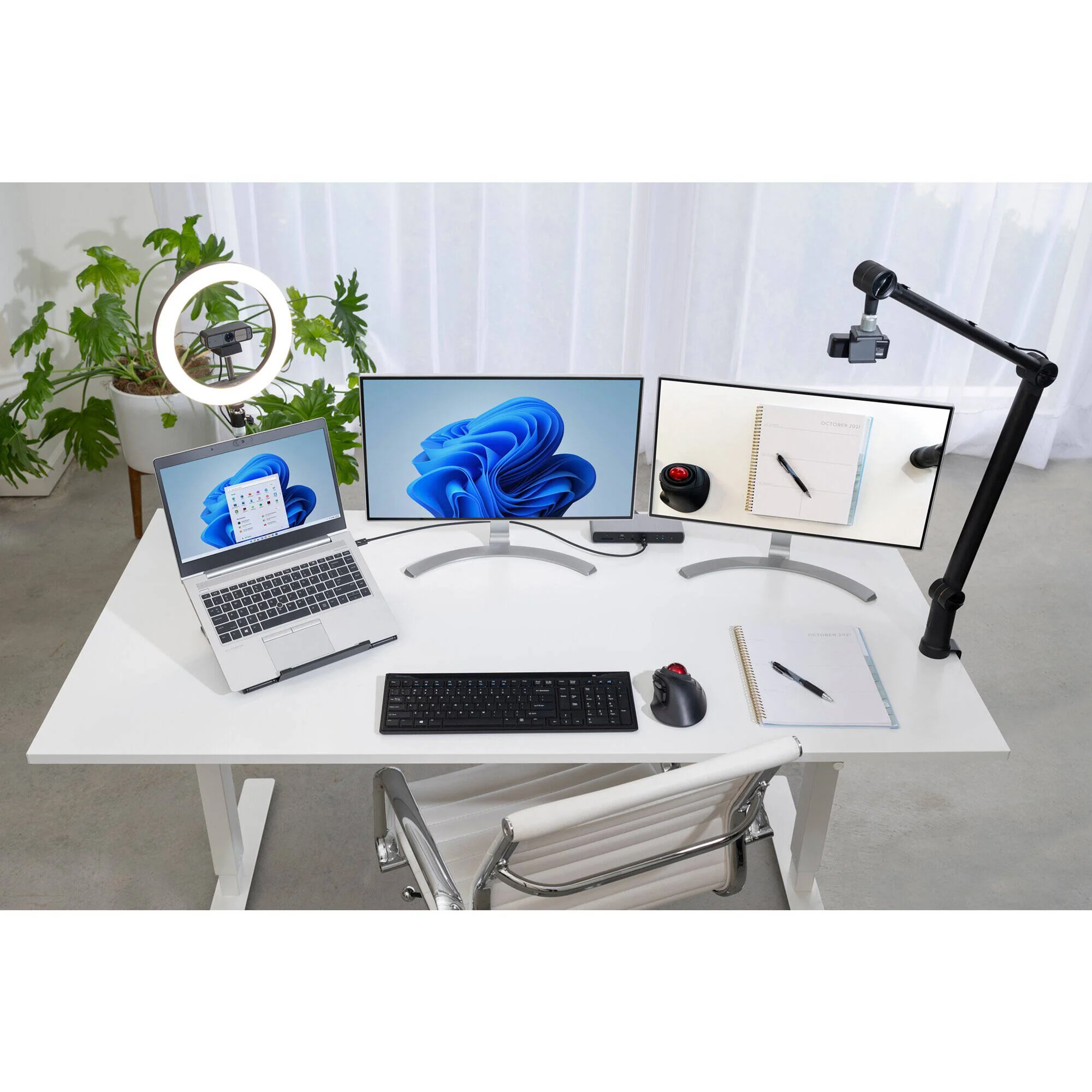Kensington L1000 Bi-Color Ring Light with Webcam Mount - Image 5