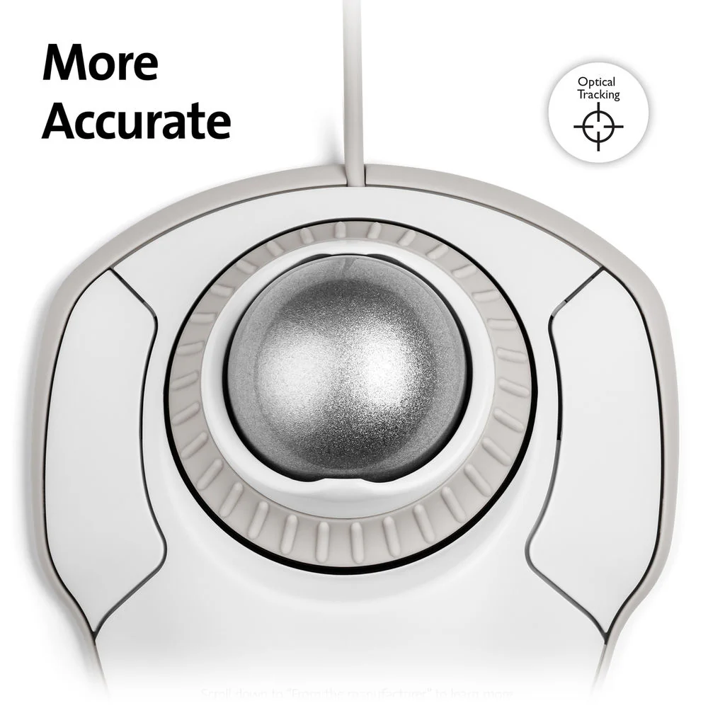 Kensington Orbit Trackball with Scroll Ring (White, Sustainable Packaging) - Image 5