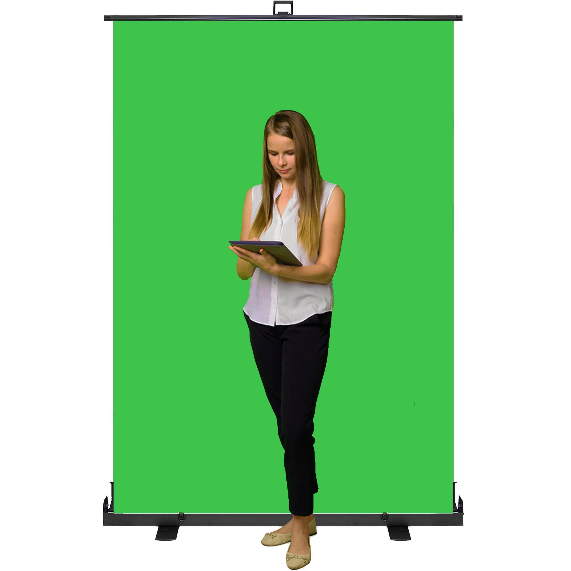 KHOMO GEAR Collapsible Green Screen with Auto-Locking Frame - Image 5