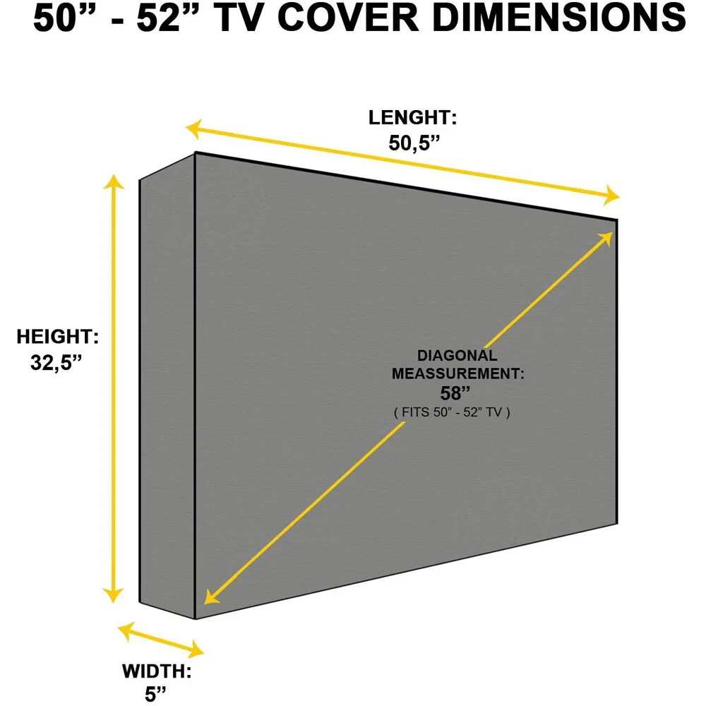 KHOMO GEAR Outdoor TV Cover with Clear Front for 50 to 52" Outdoor TVs - Image 4