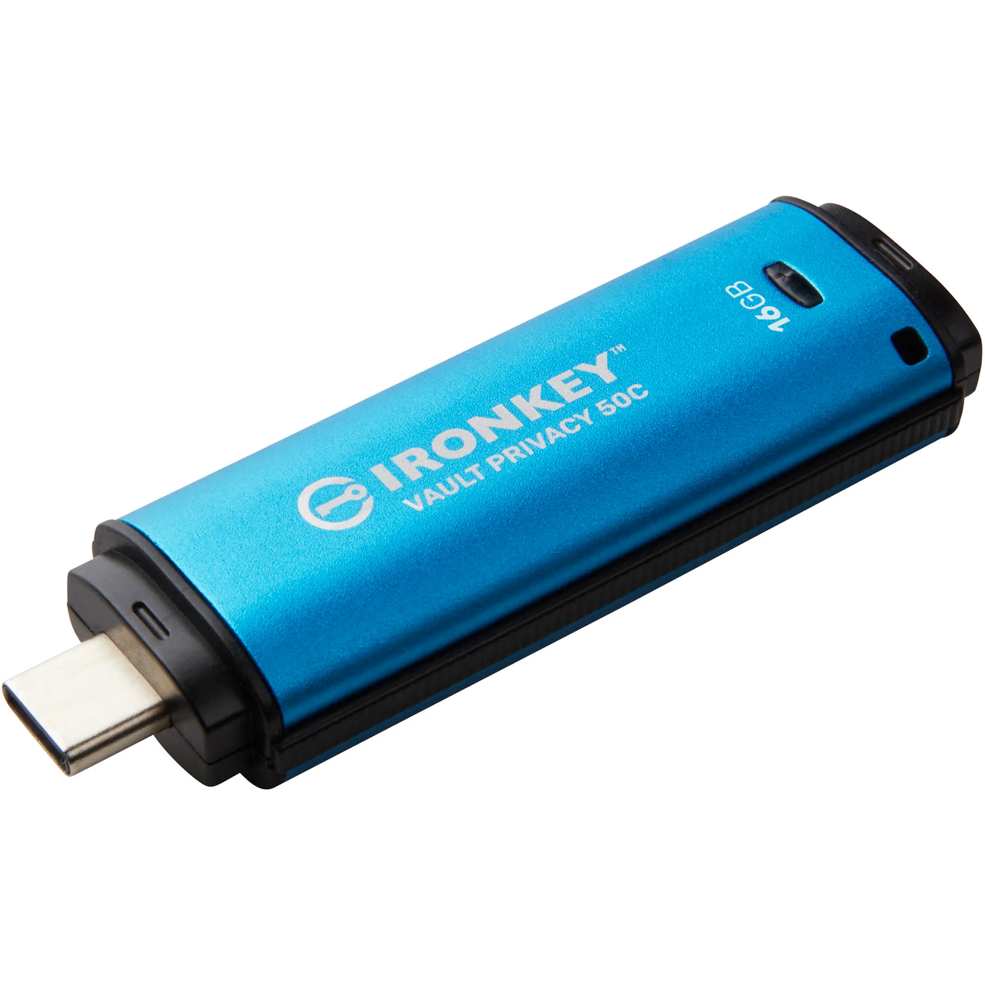 Kingston IronKey Vault Privacy 50 Series USB-C Flash Drive (Blue) - Image 2