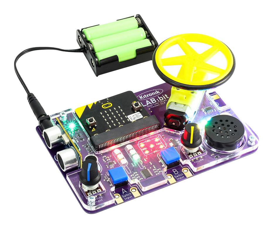 Kitronik 56101 56101 Project Kit Lab Educational Platform Lighting BBC Micro: Bit Battery Holder Wheels New - Image 2