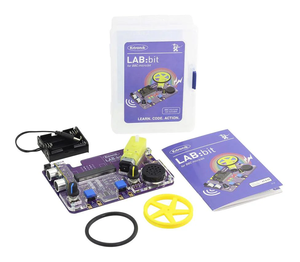 Kitronik 56101 56101 Project Kit Lab Educational Platform Lighting BBC Micro: Bit Battery Holder Wheels New - Image 3