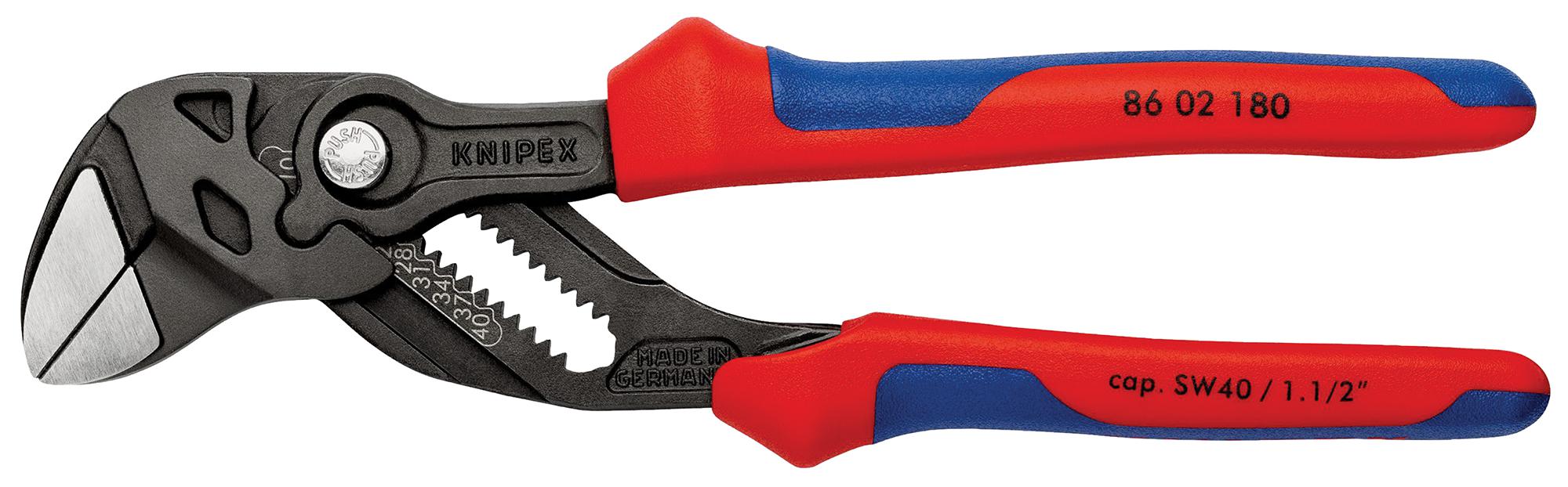 KNIPEX 86 02 180 Plier Wrench, Water Pump, 180mm OAL, 35mm Jaw Opening - Image 3