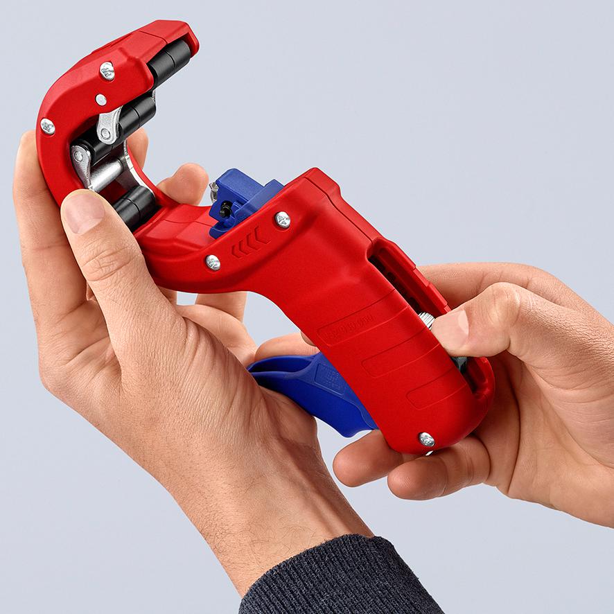 Knipex 90 31 03 BK 90 BK Pipe Cutter Brass Copper Stainless Steel 260 mm 76 Tubix XL Series - Image 4