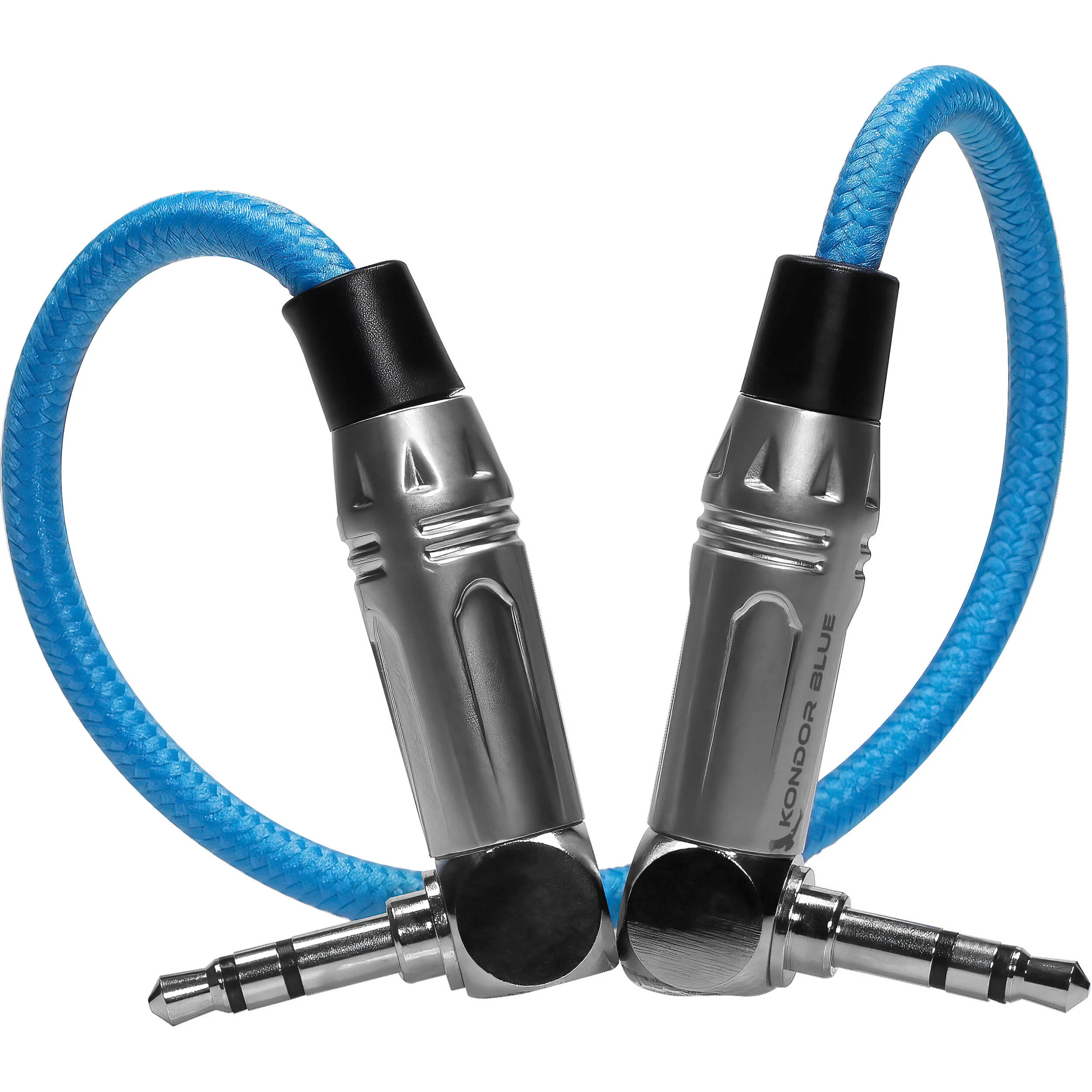 Kondor Blue 3.5mm to 3.5mm Right-Angle Timecode Audio Cable (10") - Image 3
