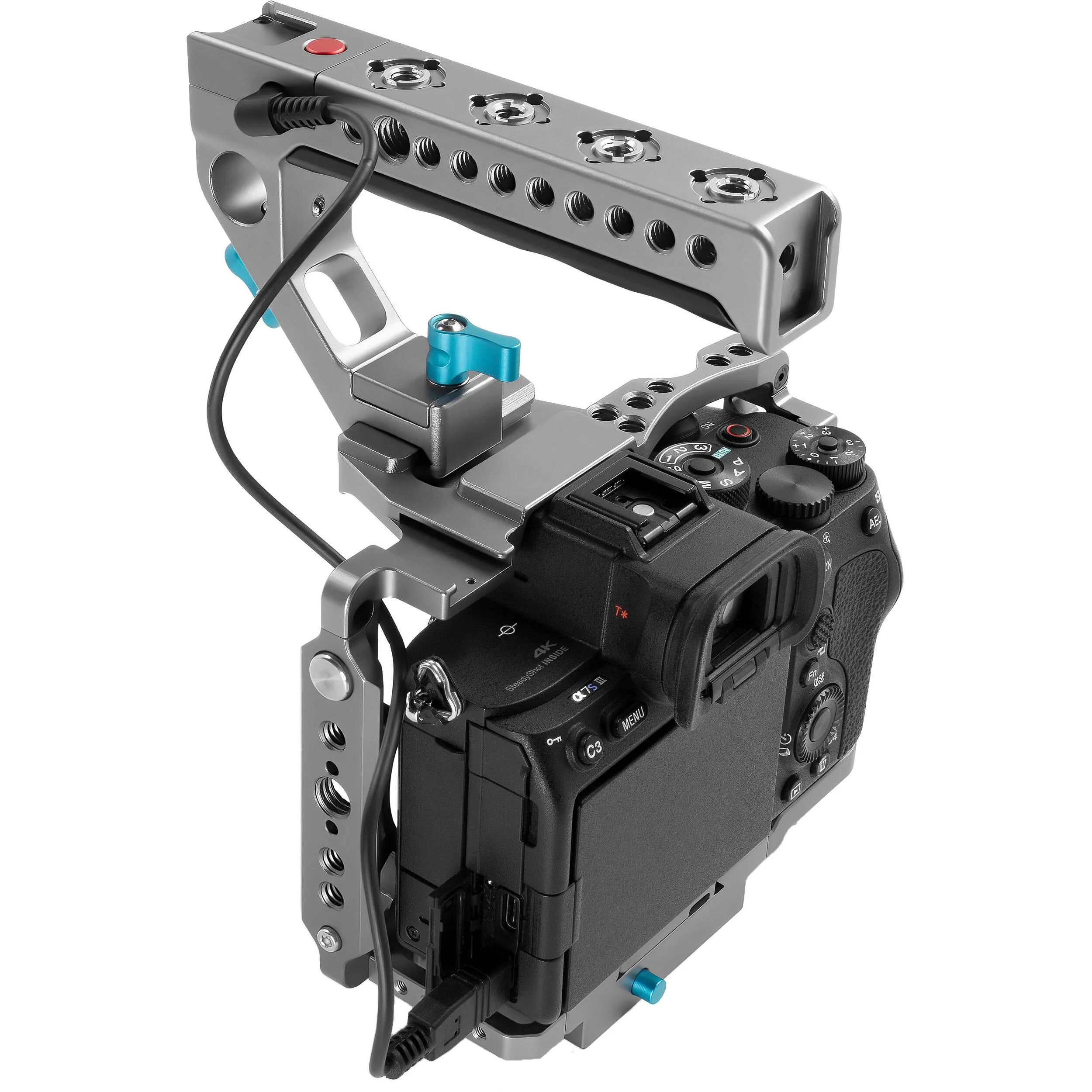 Kondor Blue a7S III Cage with Start/Stop Trigger Handle for Sony a7 Series - Image 4