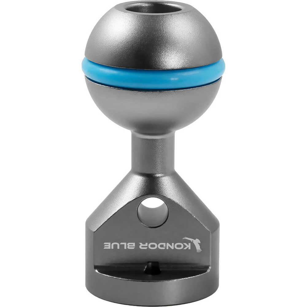 Kondor Blue Ball Head to 3/8"-16 Thread with ARRI Locating Pins for Magic Arm (Space Gray) - Image 2