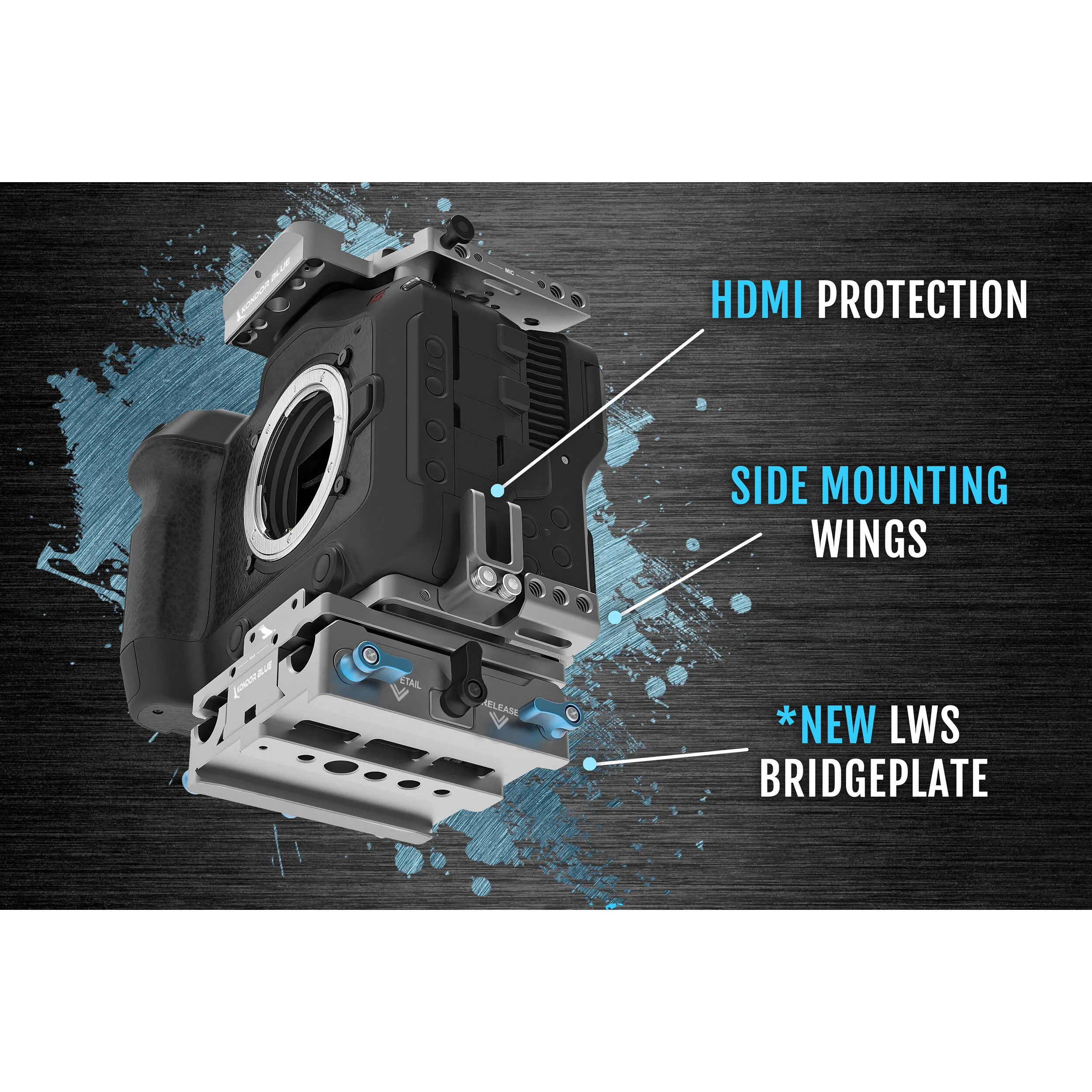 Kondor Blue Base Rig for Canon C70 Base Rig (Space Gray) - Image 6