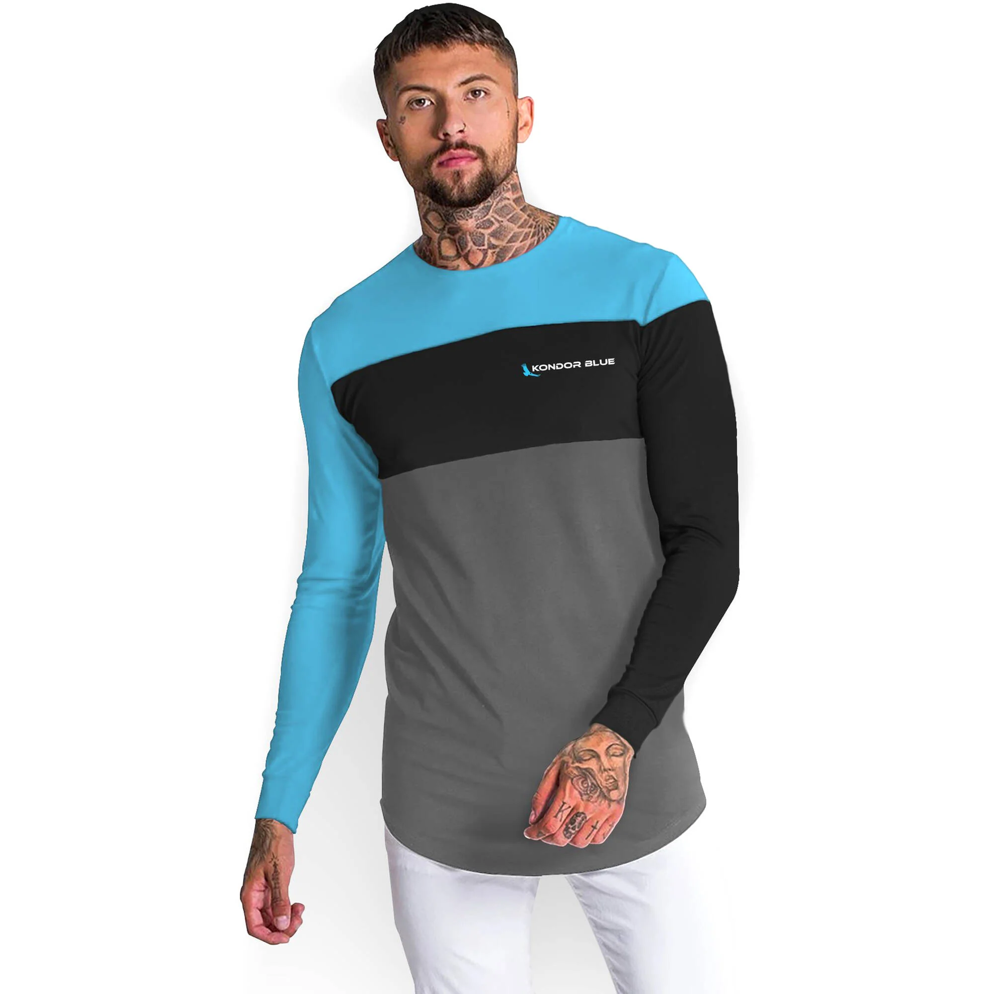 Kondor Blue Long Sleeve TriColor Lens Cleaning T-Shirt (Large)