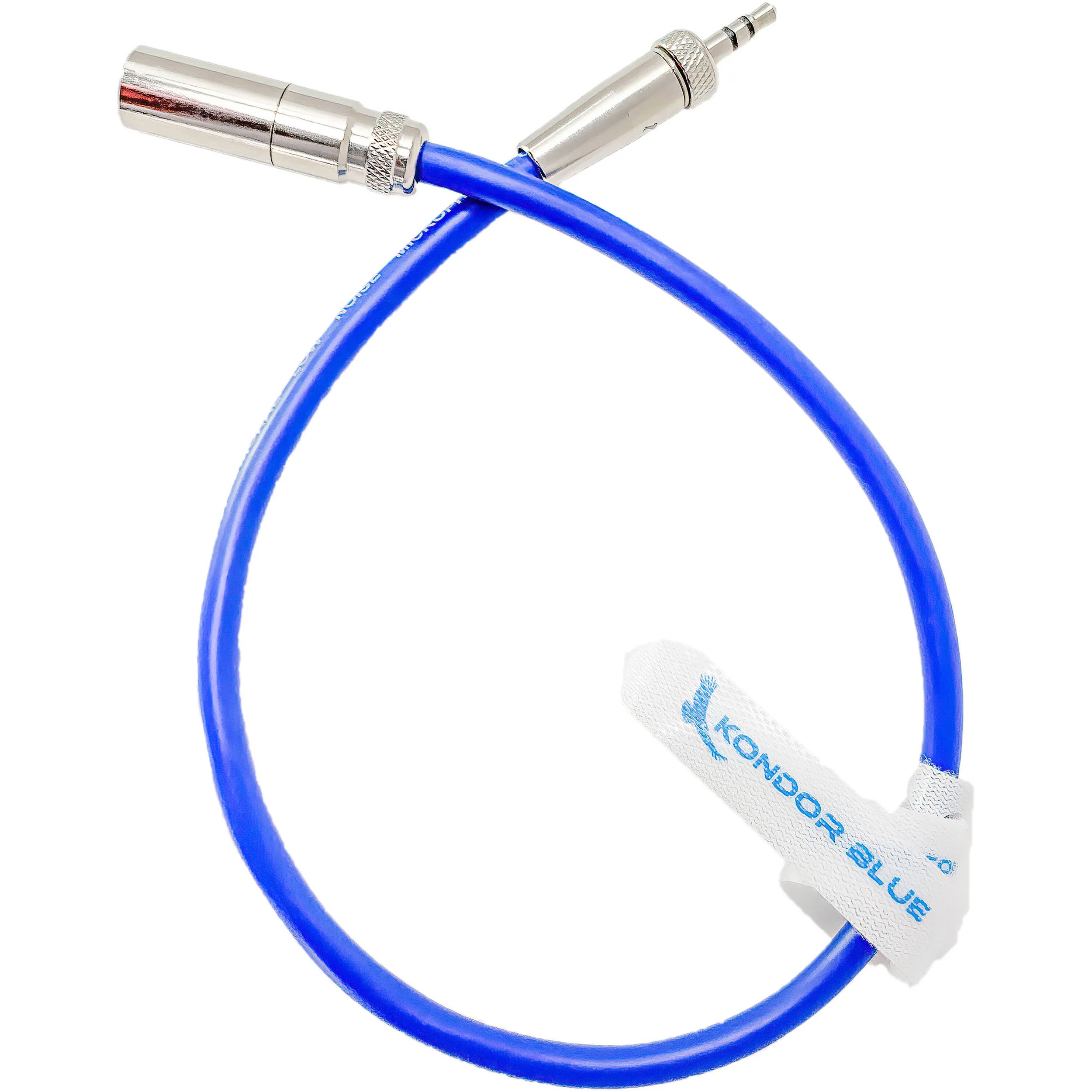 Kondor Blue Mini-XLR Male to Locking 3.5mm Stereo Cable for BMPCC 6K & 4K (Blue) - Image 3
