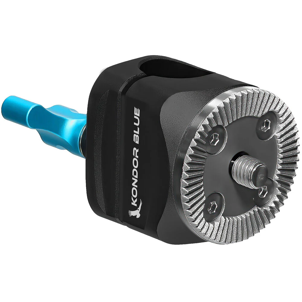 Kondor Blue Rosette to Straight-Angle Rod Clamp (Raven Black) - Image 3