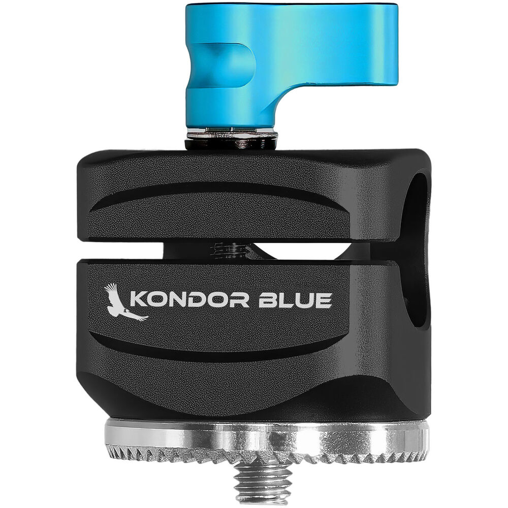 Kondor Blue Rosette to Straight-Angle Rod Clamp (Raven Black) - Image 4