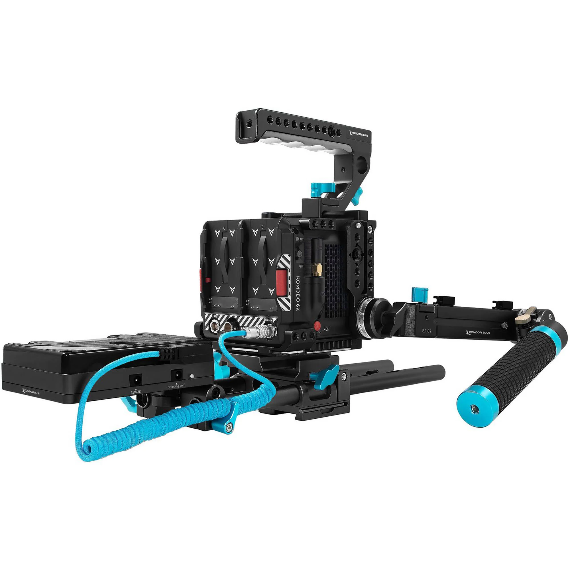 Kondor Blue Ultimate Camera Rig for RED KOMODO (Black, Gold Mount) - Image 3