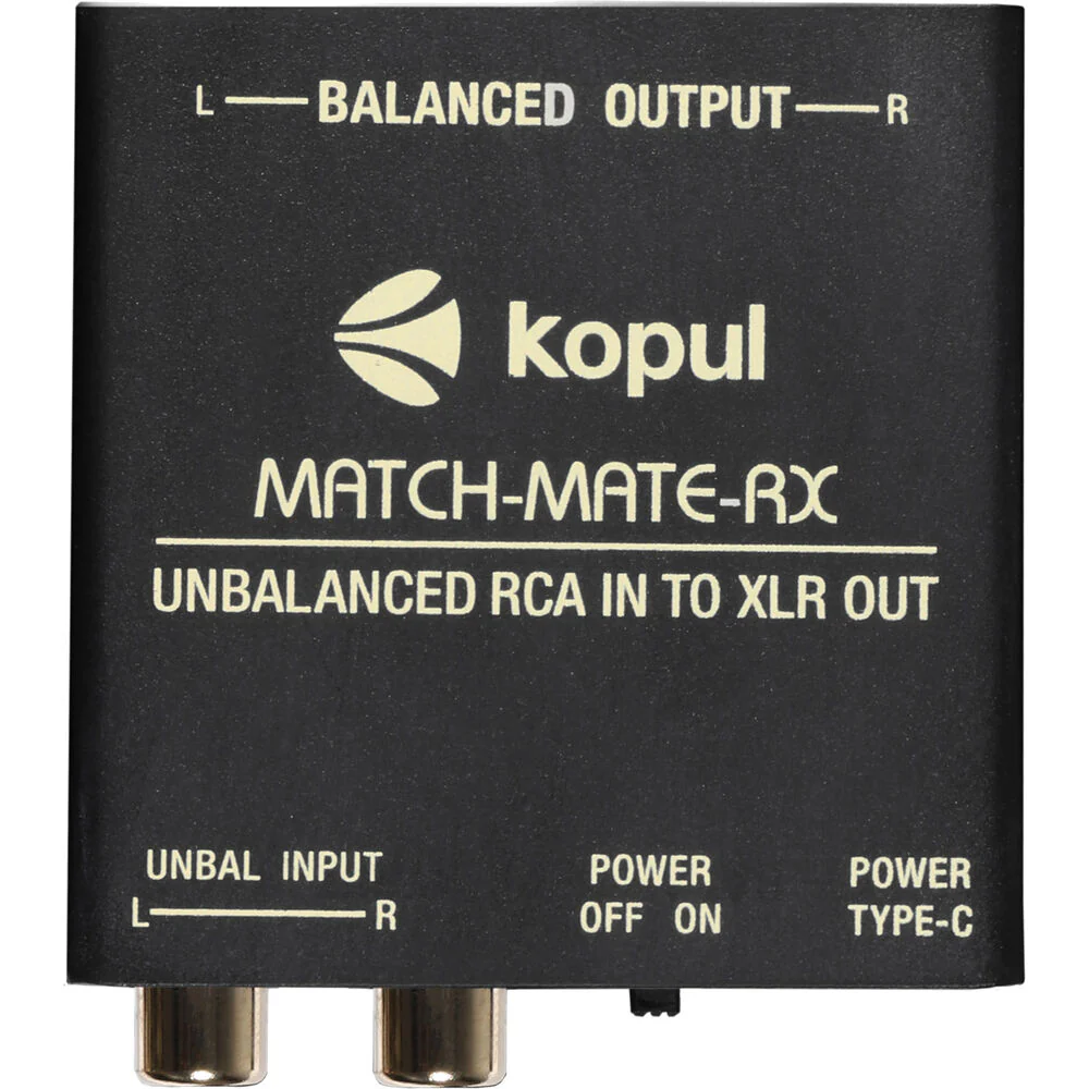 Kopul MATCH-MATE-RX Inline Stereo RCA to XLR Signal Converter - Image 3