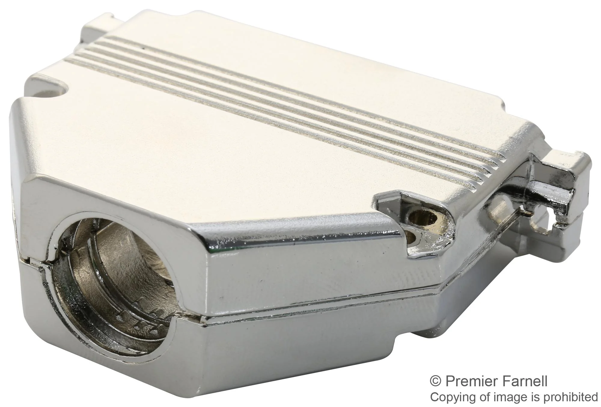L-COM SDC37AG D Sub Backshell, DC, 180&deg;, Zinc Alloy Body - Image 2