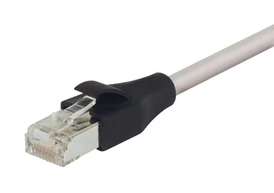 L-COM TRD855DSZ-1 Ethernet Cable, Cat5e, RJ45 Plug to RJ45 Plug, STP (Shielded Twisted Pair), Grey, 304.8 mm, 1 ft