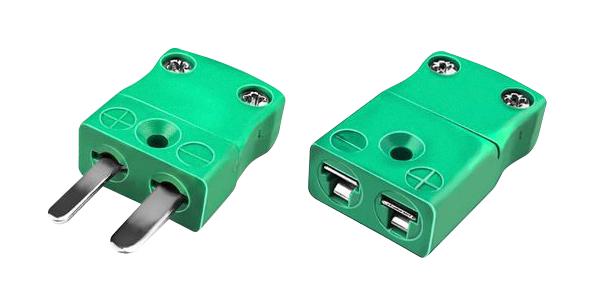 LABFACILITY IM-K-M/LCF (PACK OF 10 PAIRS) Thermocouple Connector, Plug/Socket, Miniature, K, Green, IEC, Pack of 10 Pairs XF-2873-FAR