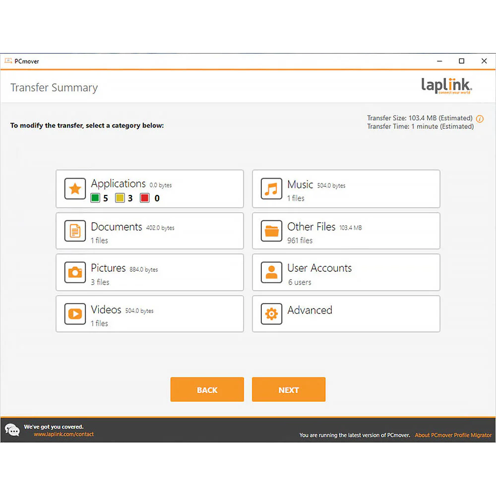 Laplink PCmover Profile Migrator (5 Licenses, Download) - Image 4