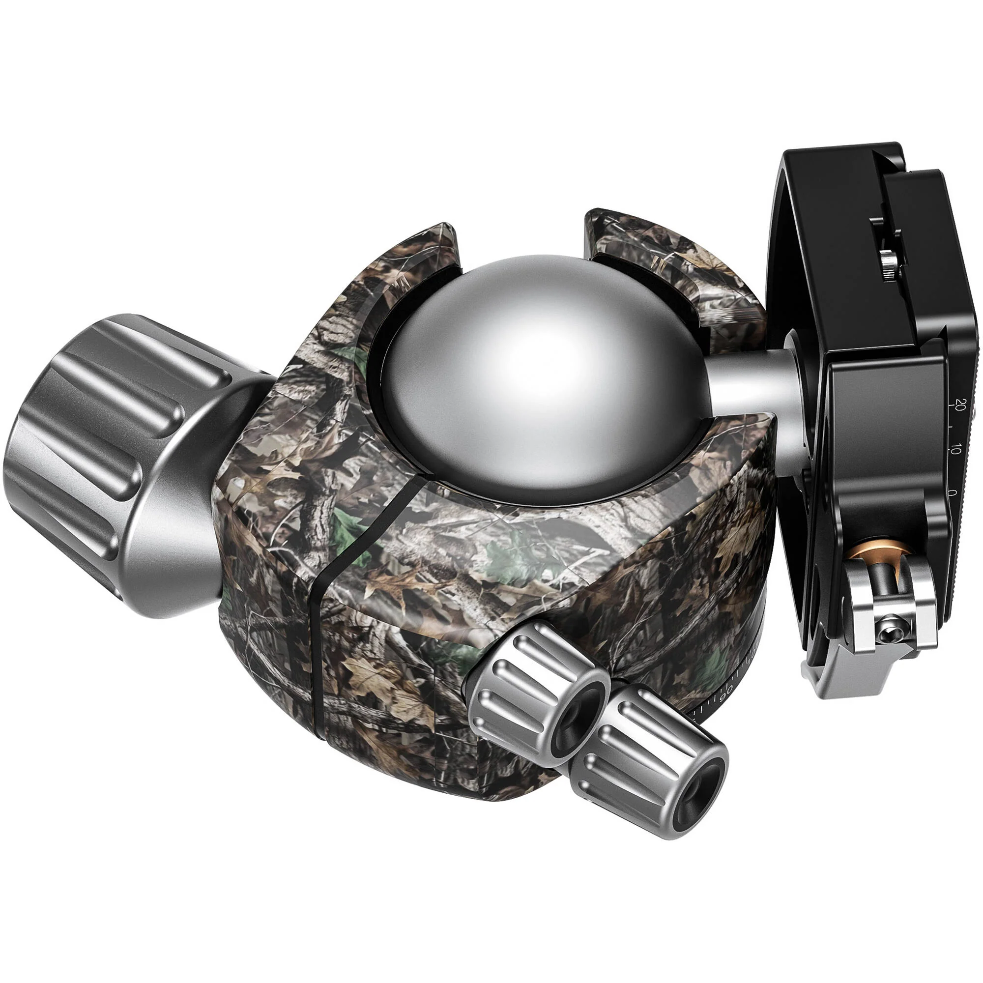 Leofoto LH-55LR Ball Head with LR-70 Lever-Release Clamp (Camouflage) - Image 3