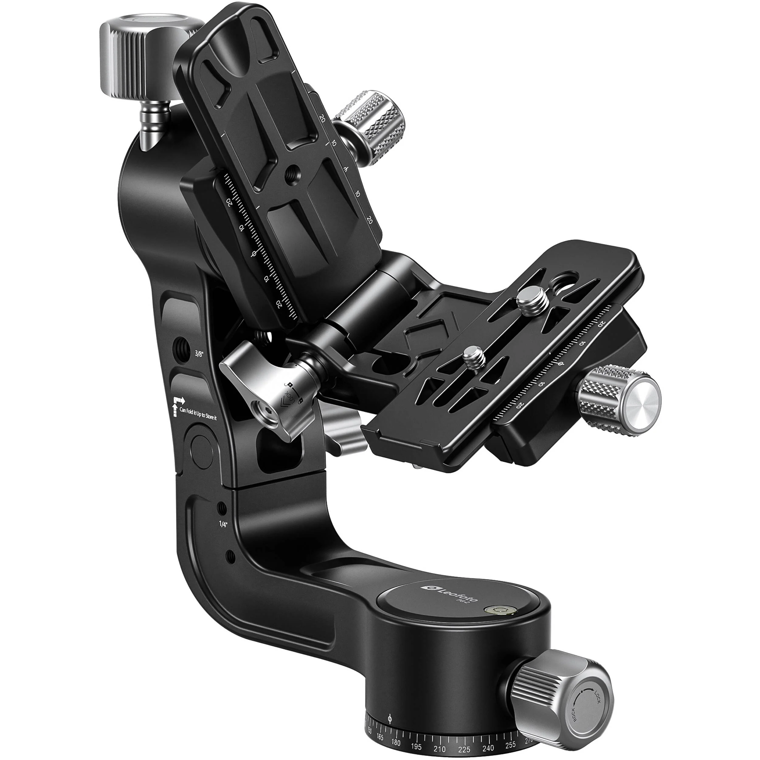 Leofoto PG-2 Folding Gimbal Head with Arca-Type QR Set - Image 3