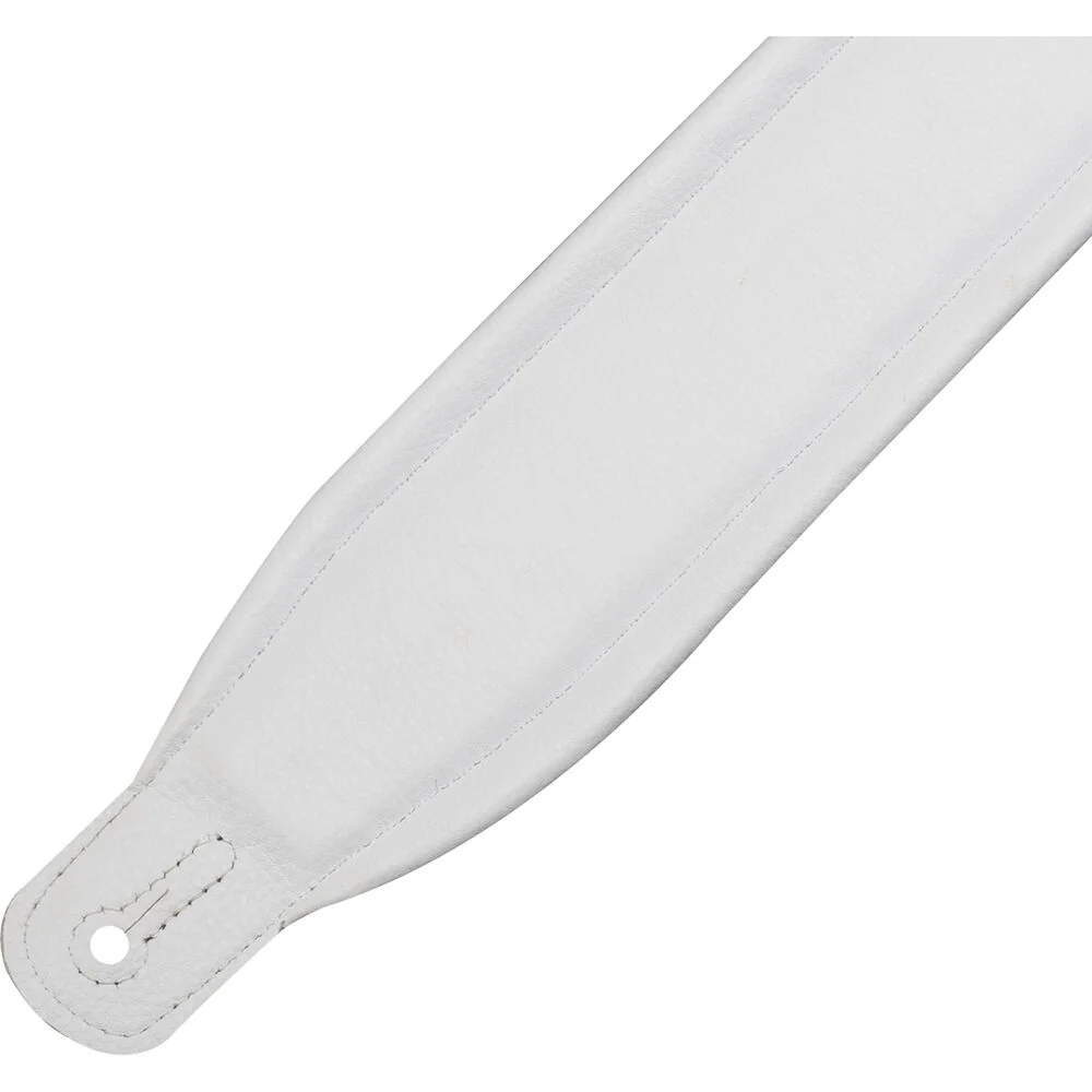 Levy's Amped Leather Series Guitar Strap (Black/White) - Image 6