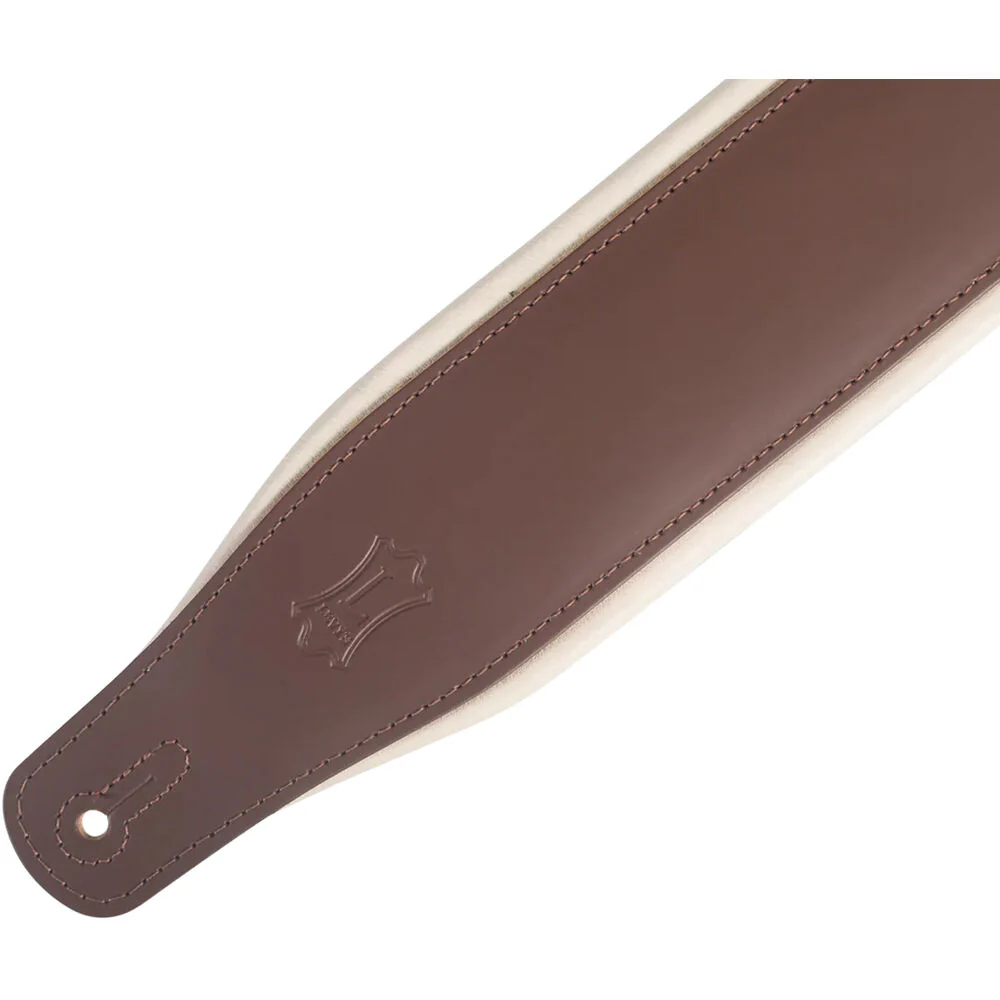 Levy's Amped Leather Series Guitar Strap (Brown) - Image 3