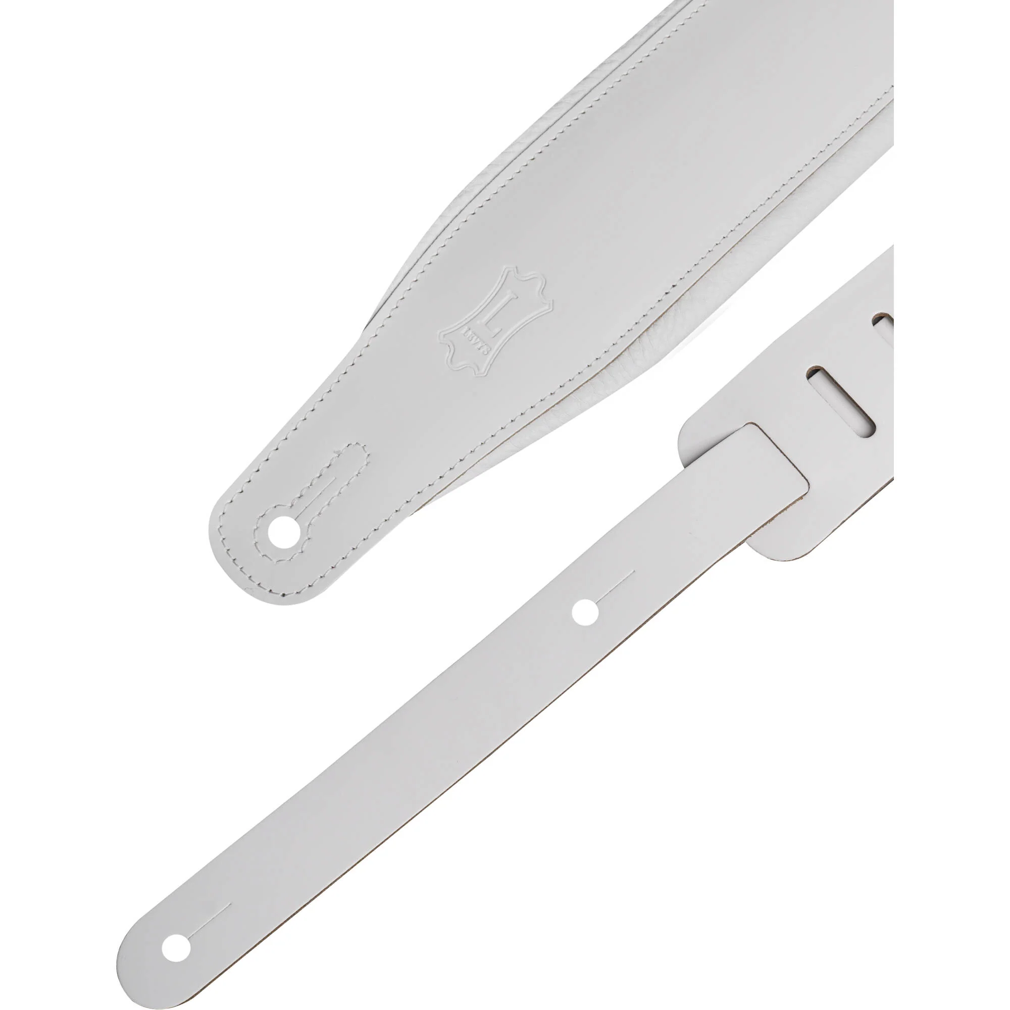 Levy's Amped Leather Series Guitar Strap (White) - Image 2