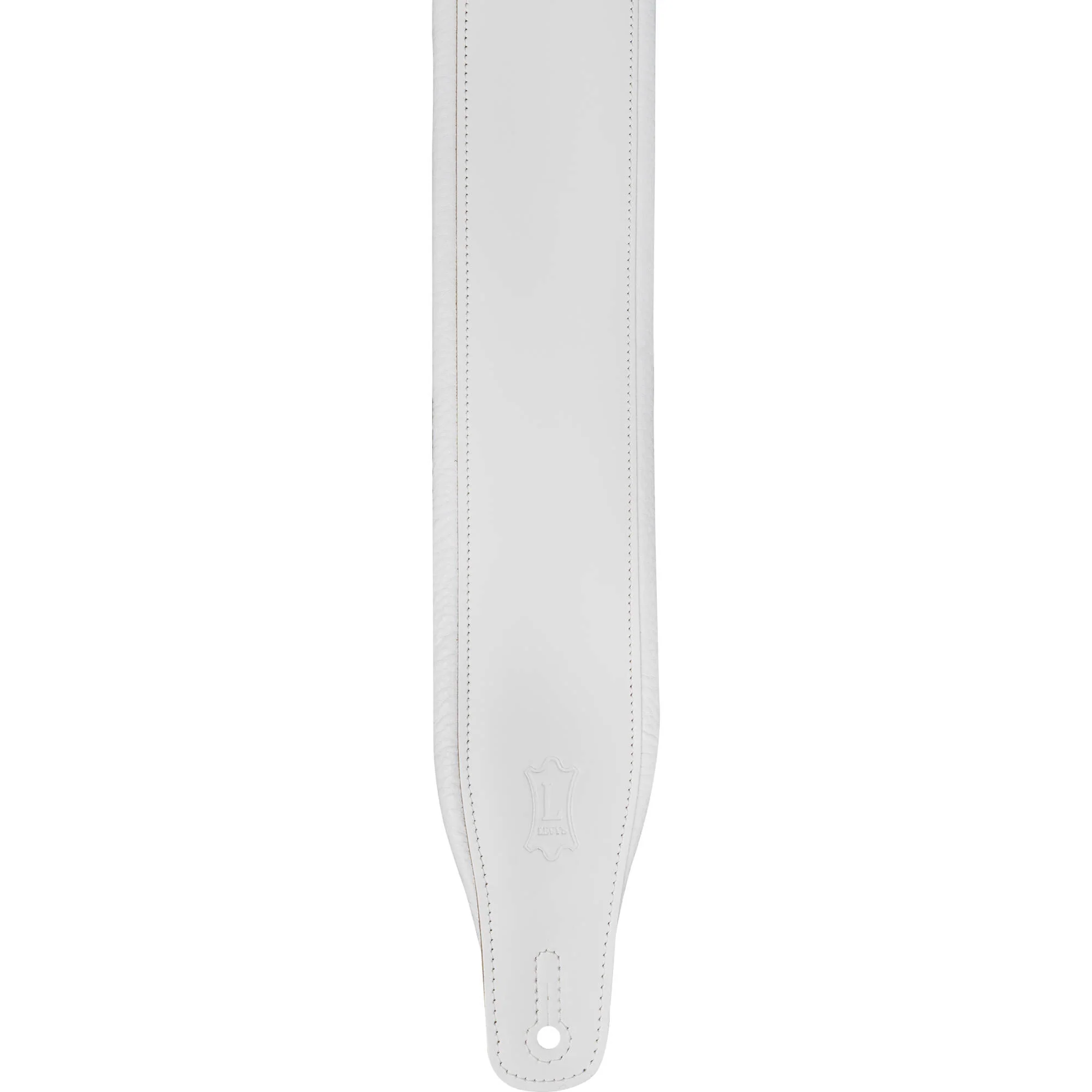 Levy's Amped Leather Series Guitar Strap (White) - Image 7