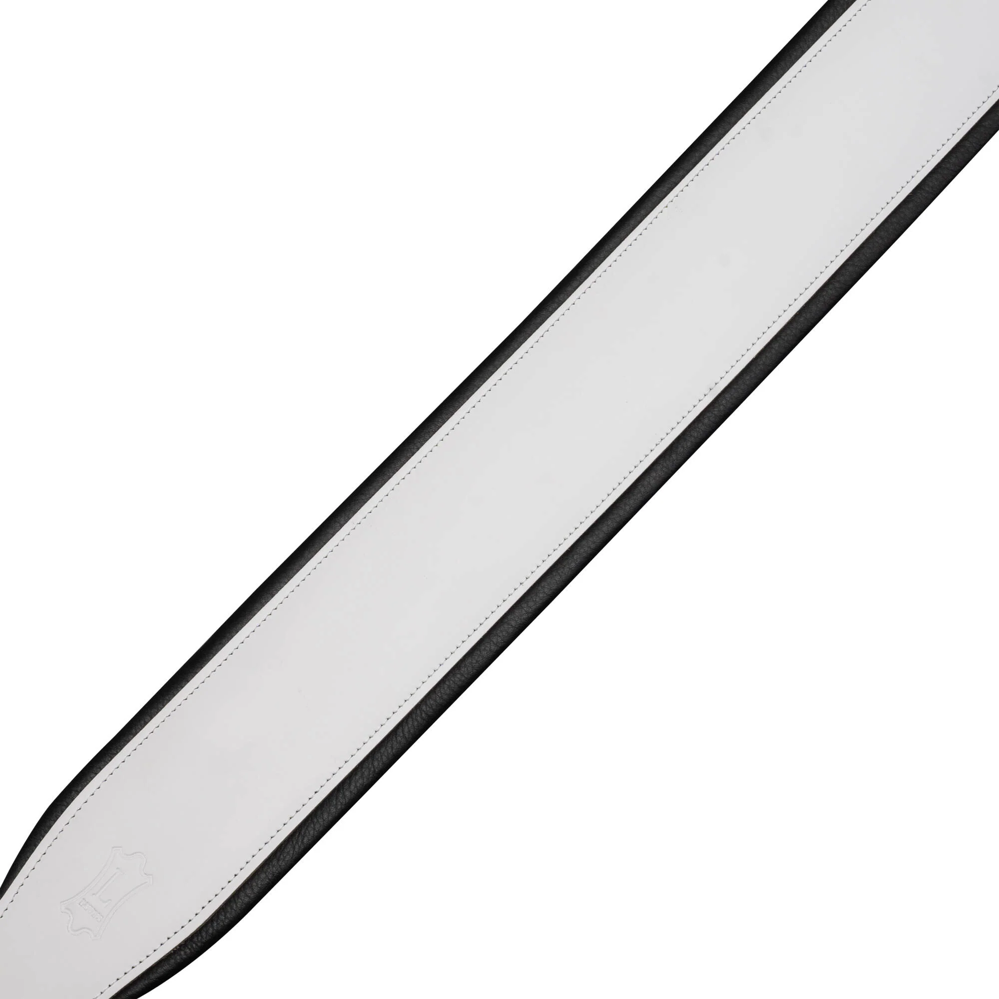 Levy's Amped Leather Series Guitar Strap (White/Black) - Image 4