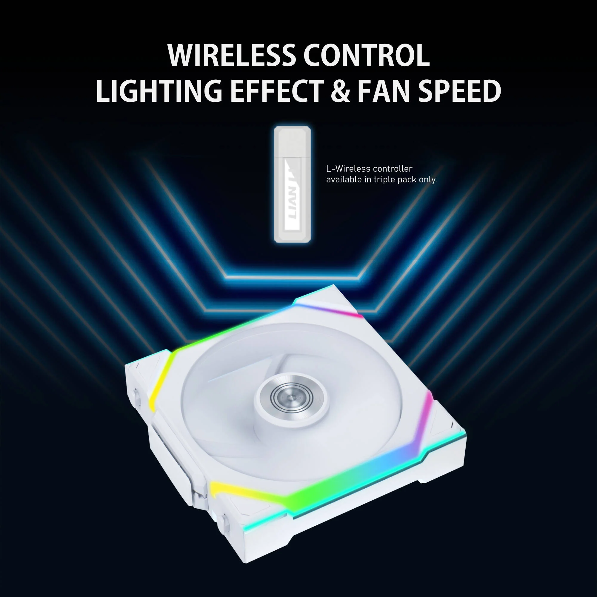 Lian Li 120mm UNI FAN SL Wireless ARGB Case Fan (White) - Image 4