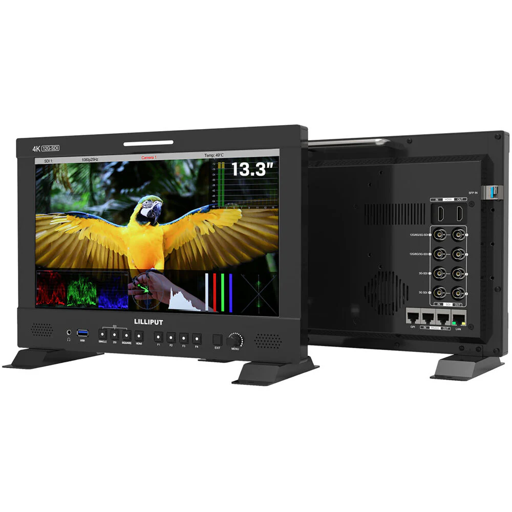Lilliput Q13 13.3" 12G-SDI/HDMI Broadcast Studio Monitor (Gold Mount) - Image 4