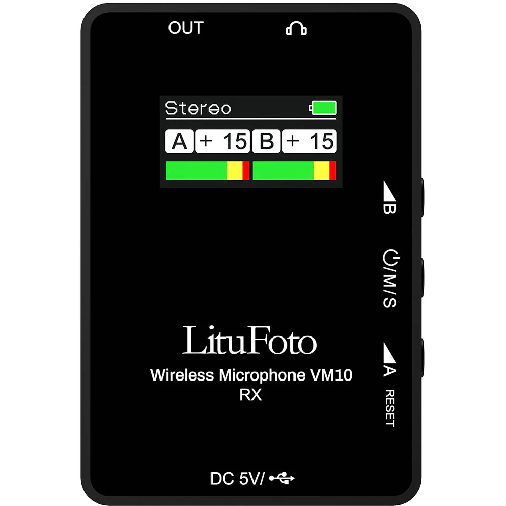 LituFoto VM10 2-Person Wireless Microphone System with Lightning Adapter for Cameras and iOS Devices (2.4 GHz) - Image 3