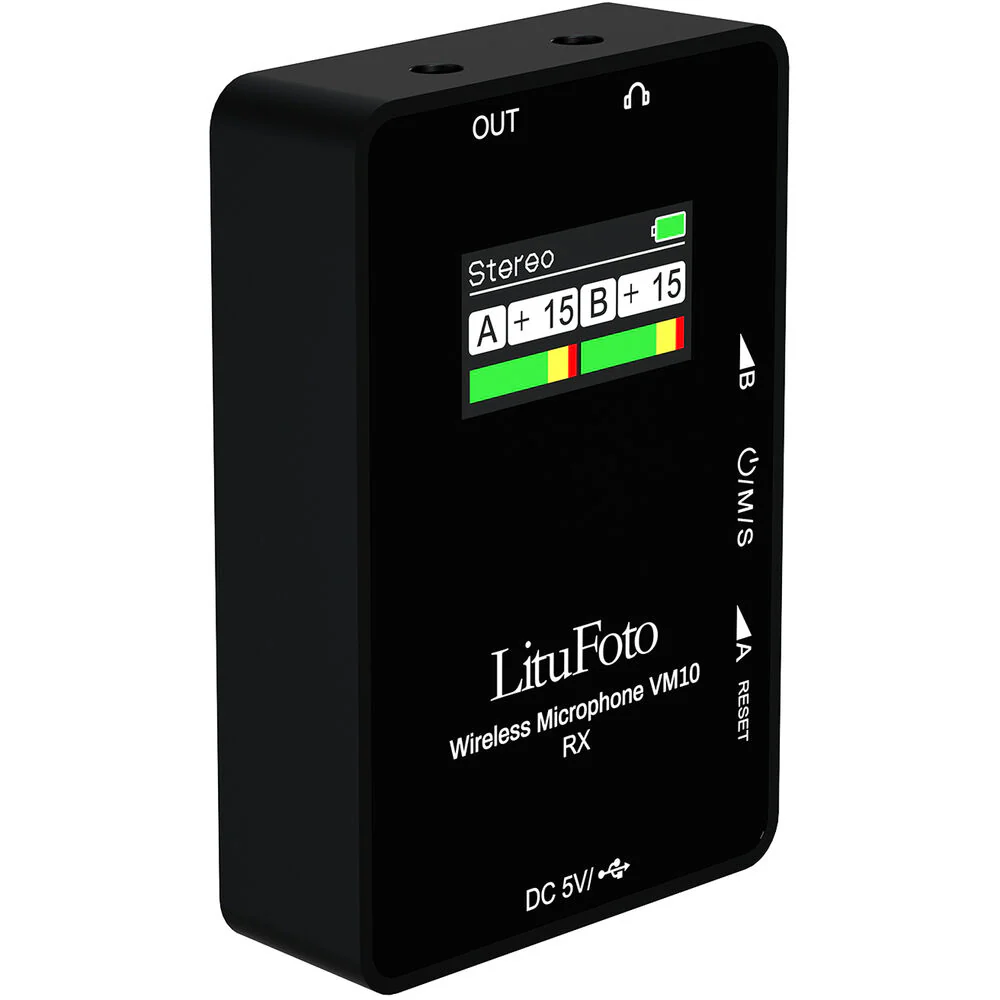 LituFoto VM10 2-Person Wireless Microphone System with Lightning Adapter for Cameras and iOS Devices (2.4 GHz) - Image 4