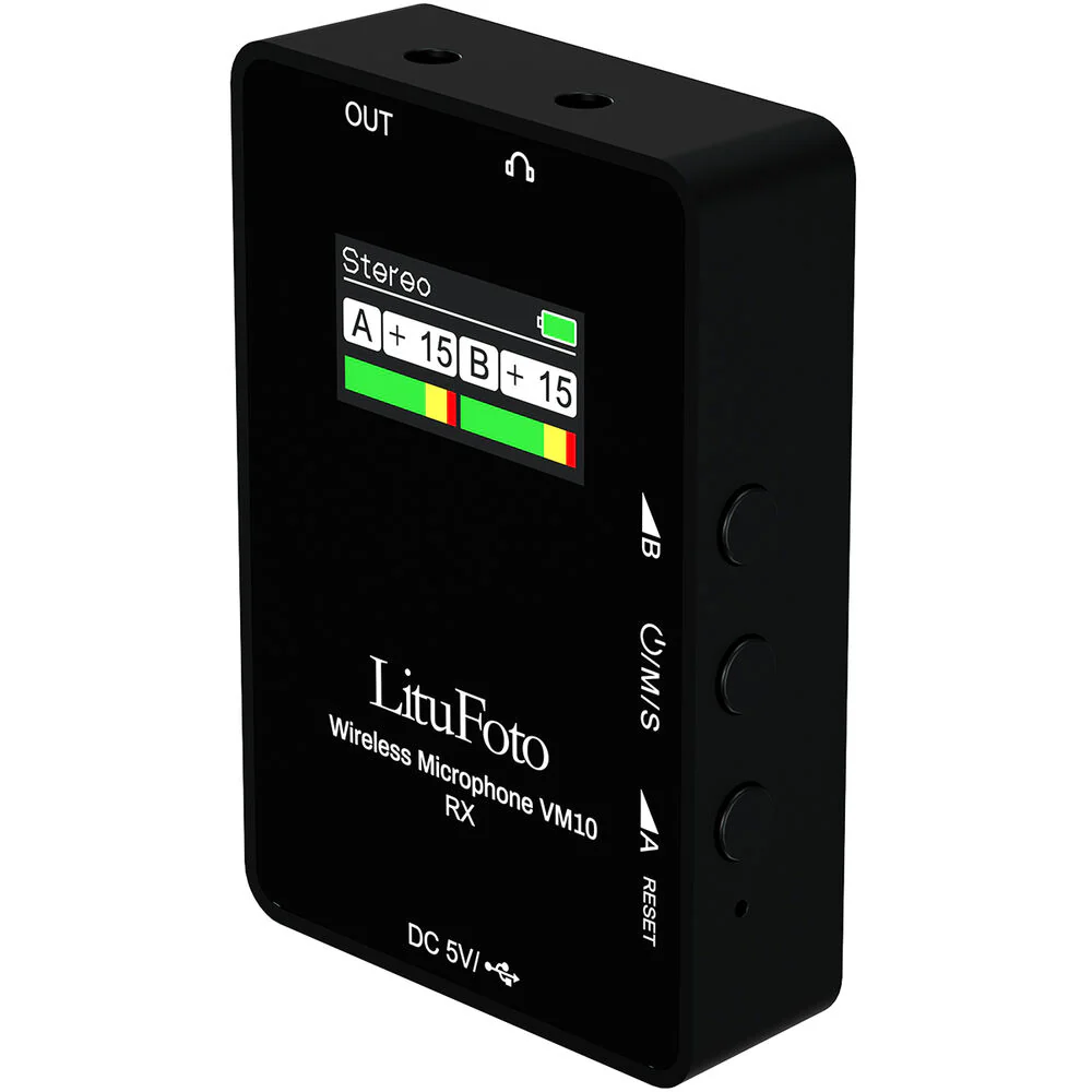 LituFoto VM10 2-Person Wireless Microphone System with Lightning Adapter for Cameras and iOS Devices (2.4 GHz) - Image 5
