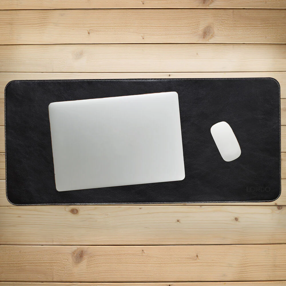 Londo Genuine Leather Extended Mouse Pad (Black) - Image 2