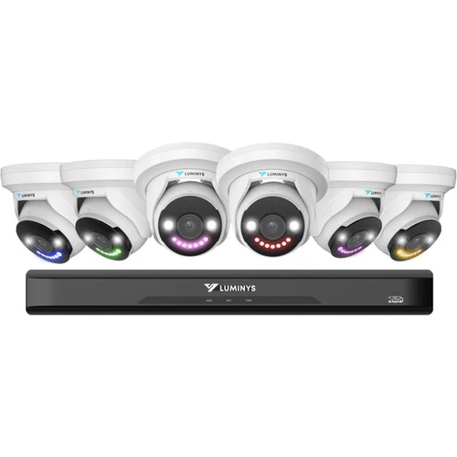 Luminys K86-8B2A4 8-Channel UHD 4K NVR with 4TB HDD & 6 x 8MP LumiLightBand Turret Cameras Kit