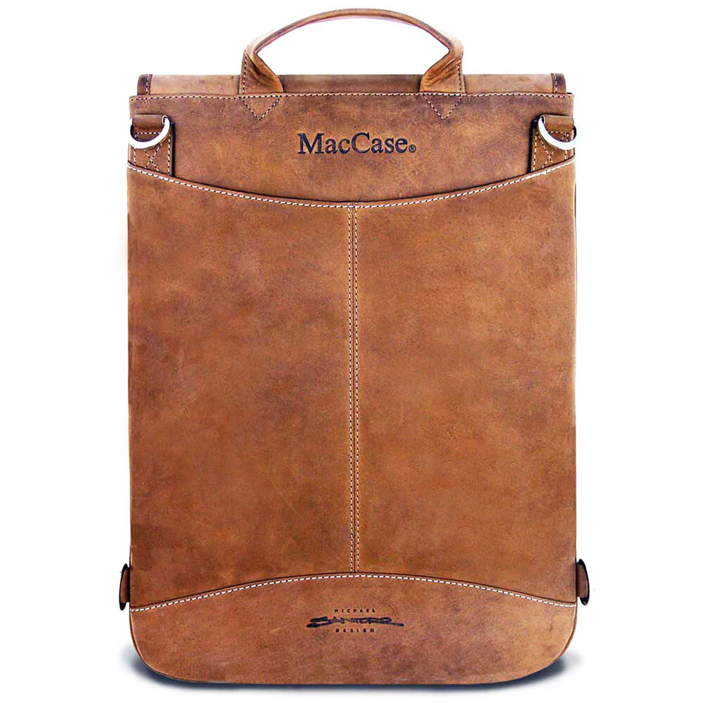 MacCase 16" Premium Leather Macbook Pro Flight Jacket with Backpack (Vintage) - Image 2